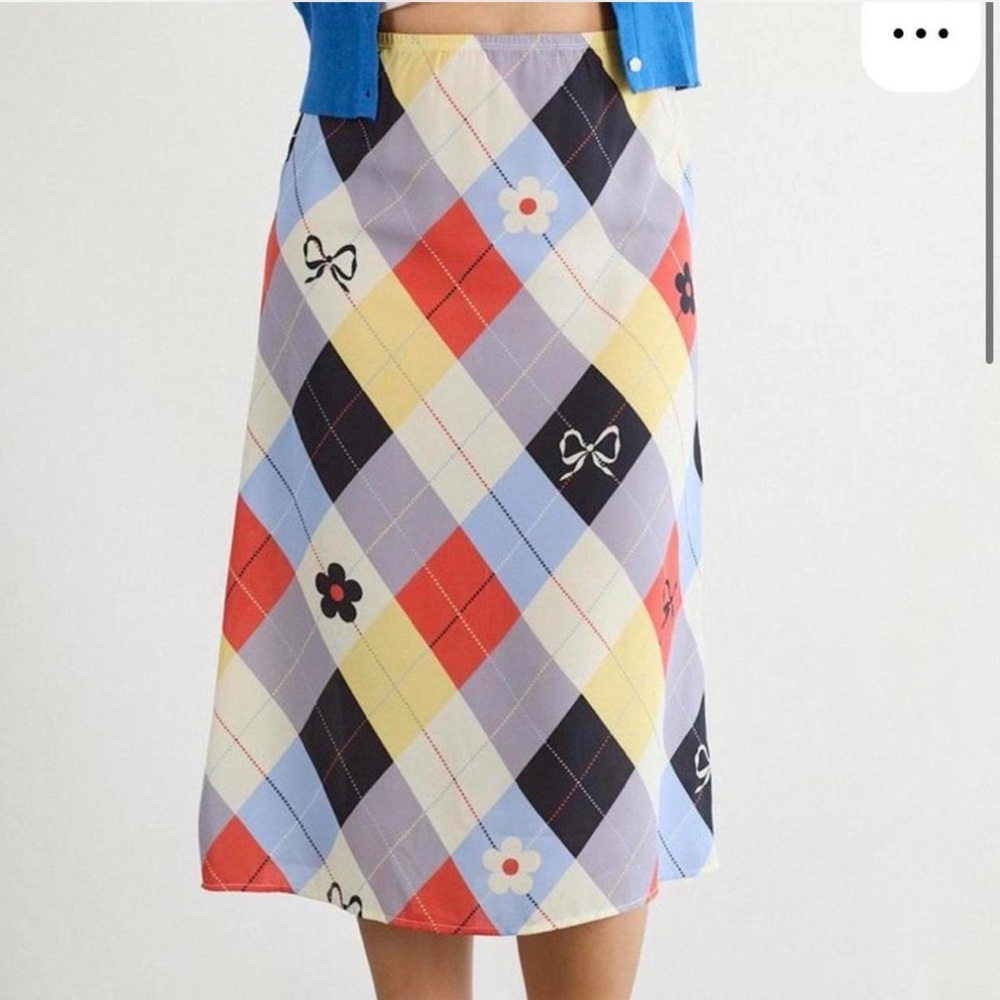 NWT LISA SAYS GAH CIRQUE ARGYLE MIDI SKIRT - XS